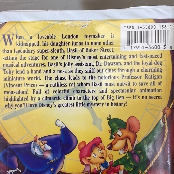 Disney Classics The Great Mouse Detective VHS Tape Vintage Collectable. - Picture 12 of 16
